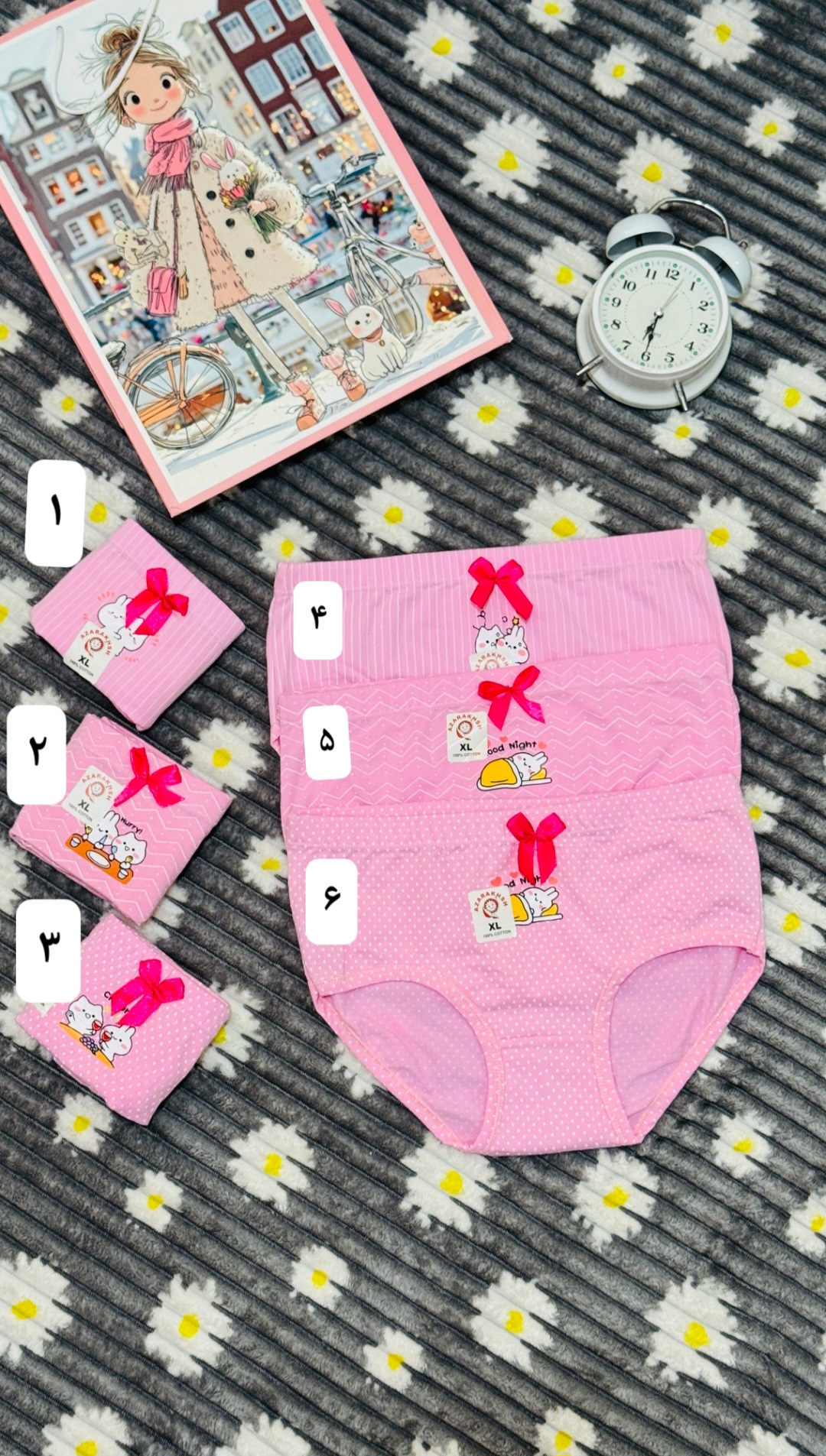 کد ۵۷_شورت عروسکی دخترانه سایز XL